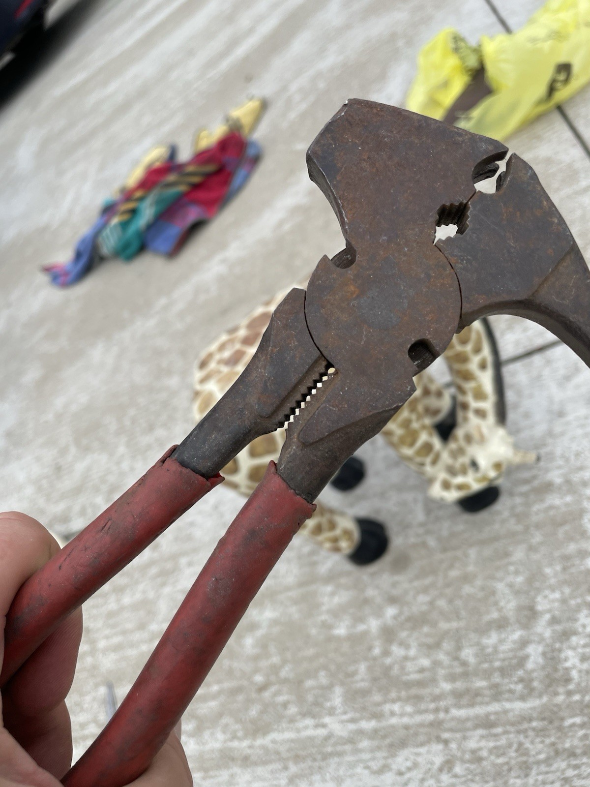 Vtg Multi Purpose Adjustable Hand Pliers Hammer Wrench Multifunction Tool NL