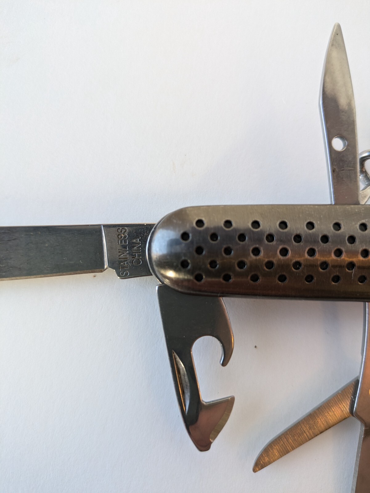 Stainless Steel Muti-Purpose Function Folding Pocket Knife 6 in One Tool