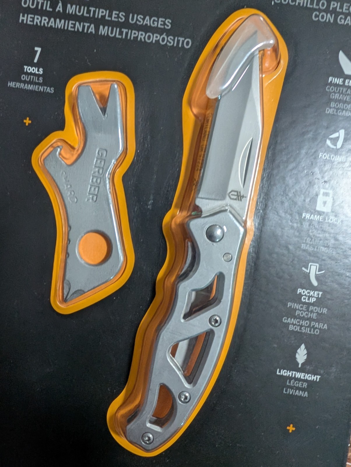 Gerber Paraframe Mini Fine Edge Folder & Shard Silver Combo 31-003531