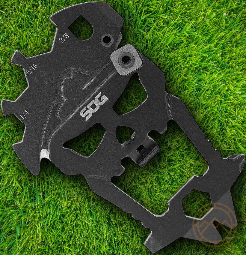 SOG MacV Multi Tool Wrench Screwdrivers Pry Bar Bottle Opener Sharpener Puller