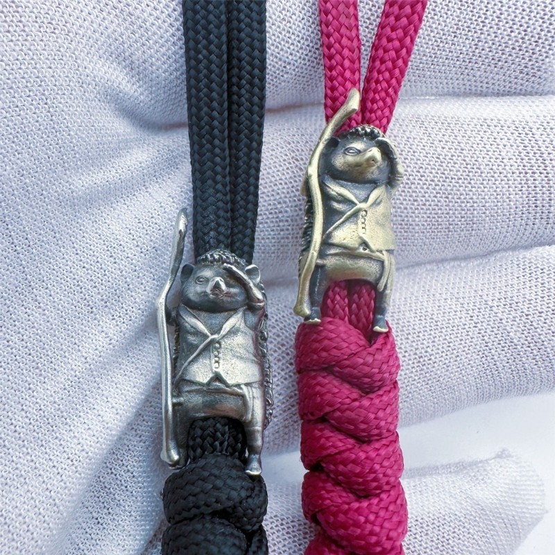 Hedgehog Shape Lanyard Beads Paracord Beads Brass Charm Beads Enduring