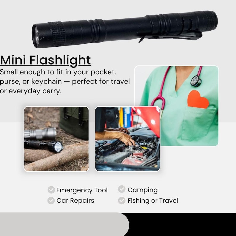 Custom Engraved 3pc Compact Outdoor Kit Designed for Camping & Daily Utility Use
