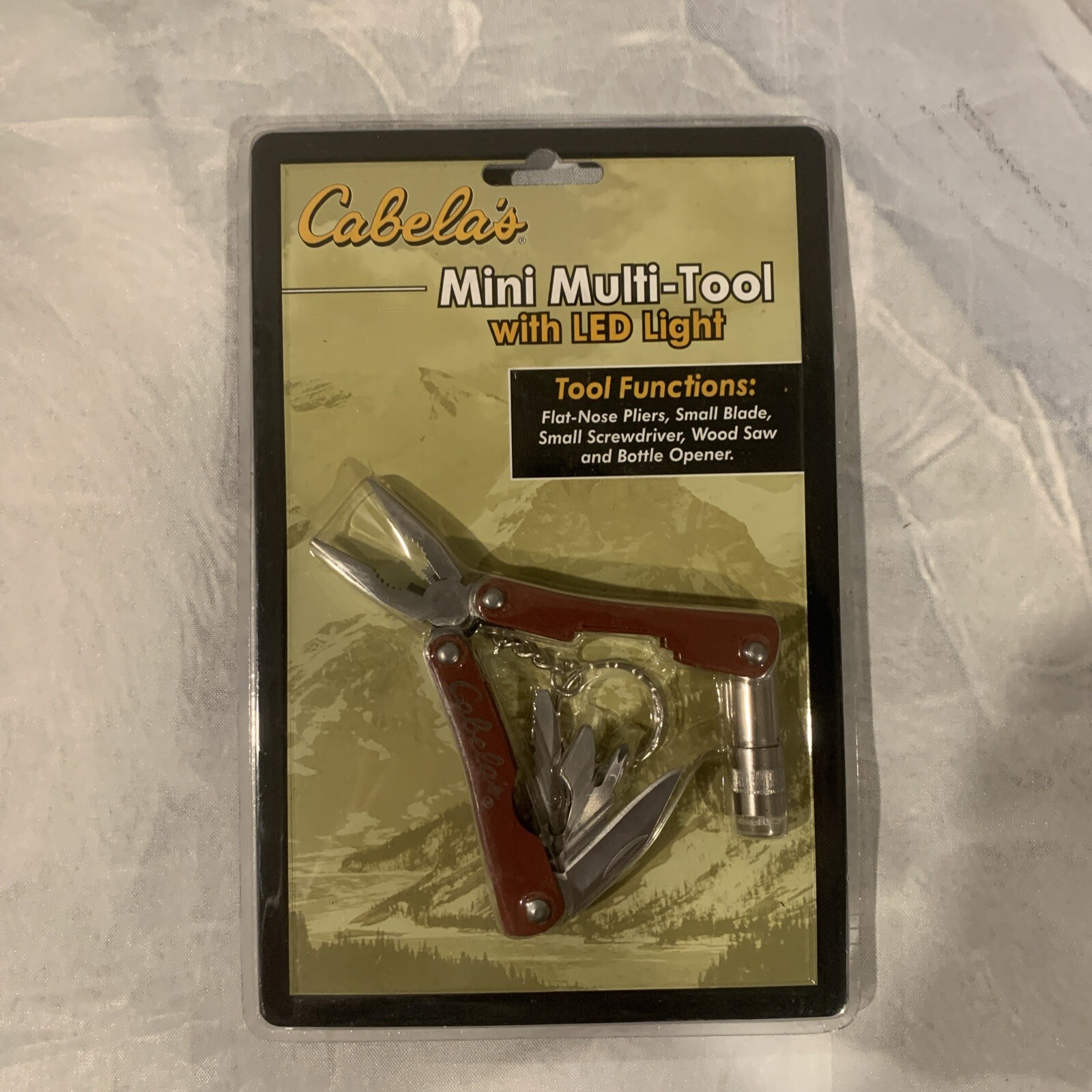 Cabela’s Mini Multi-Tool LED Light & Nylon Pouch NOS #50018072 Red New In Box