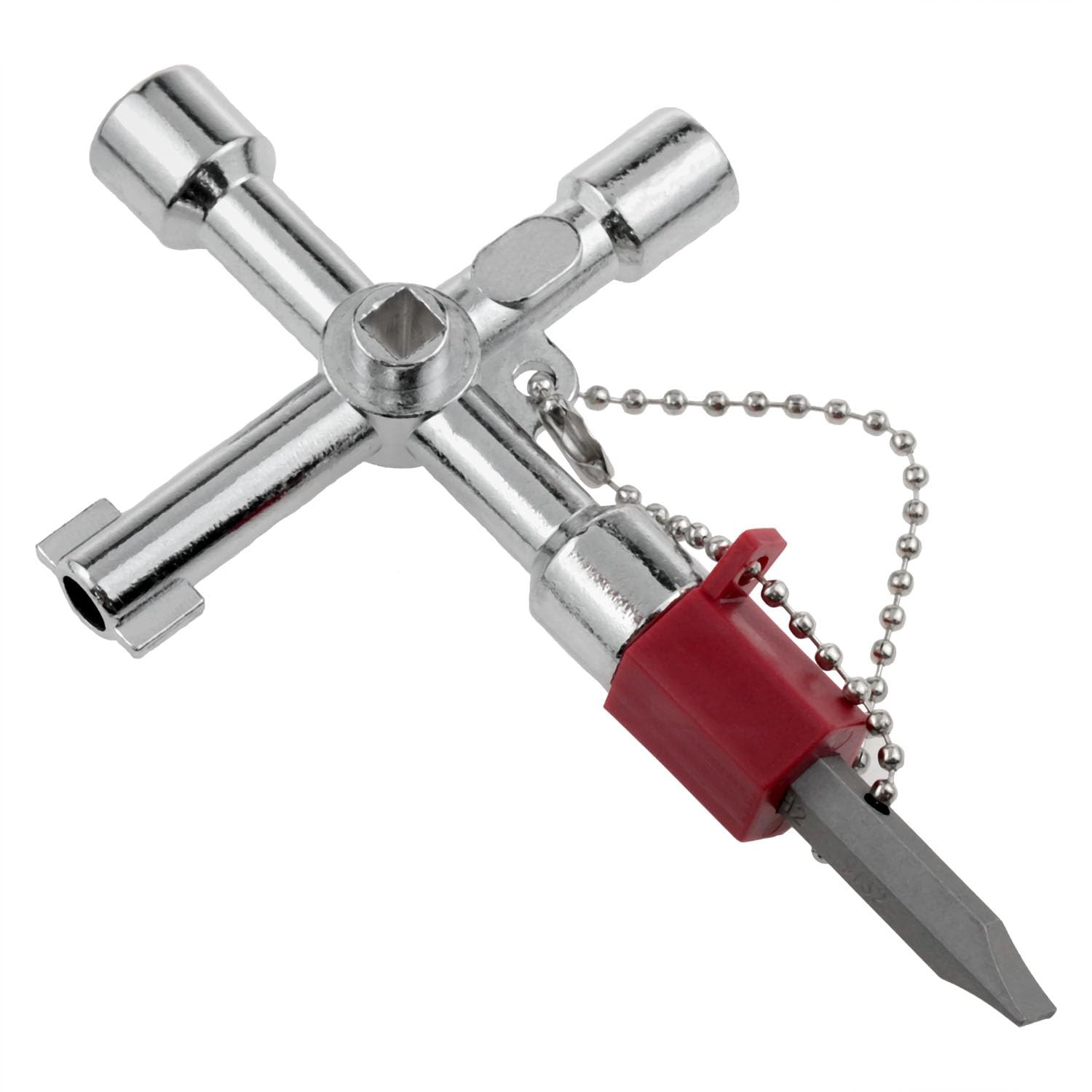 4 Way Cross Key Zinc Alloy Multifunction Triangle Wrench Plumber Electrician