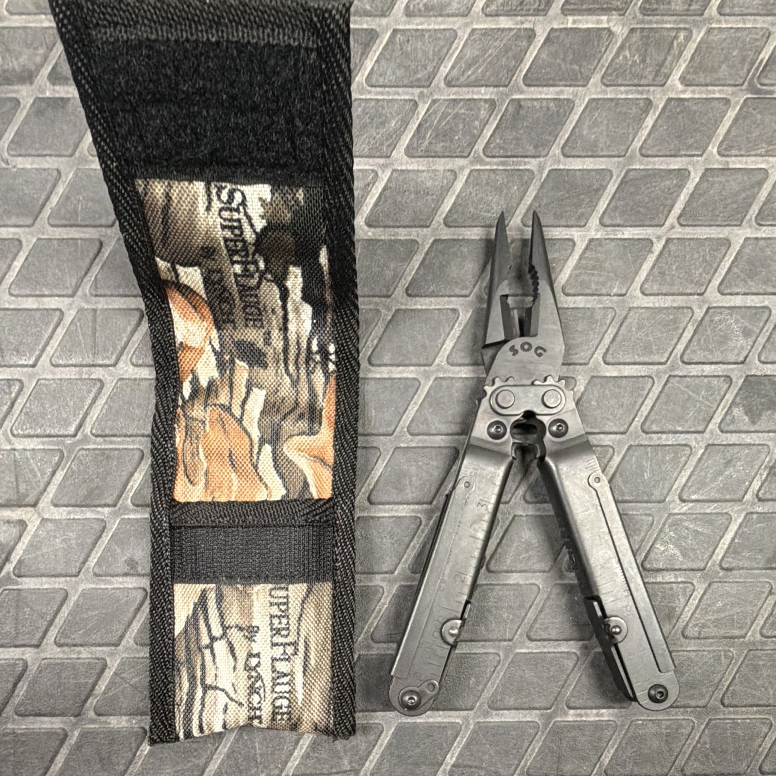 SOG PowerLock S60 18-Tool Multi-Tool Pliers Black w/ Sheath, 2in Blade
