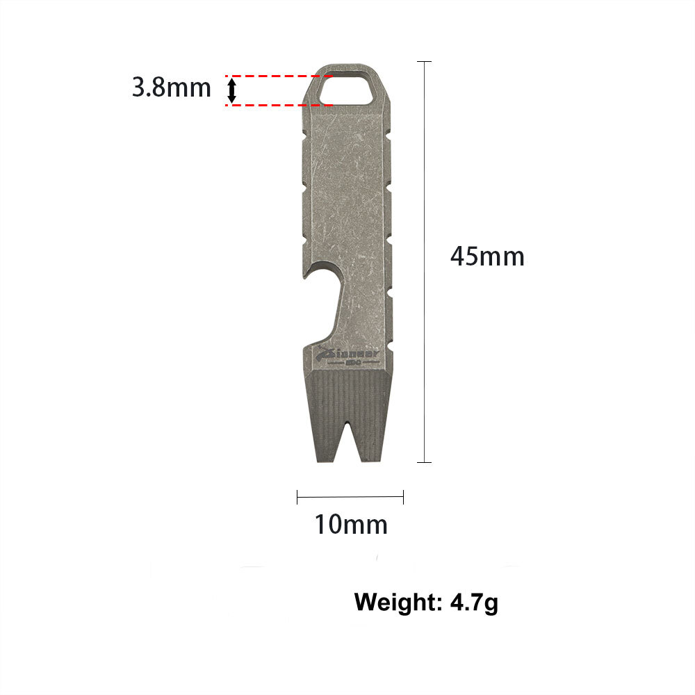 EDC Mini Titanium Alloy Keychain Multi Tool Pocket Pry Bar Crowbar Opener Cutter