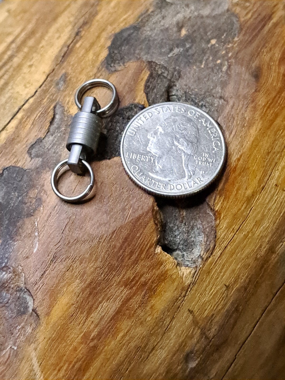Super Mini Titanium Swivel With 10mm Titanium Keyrings