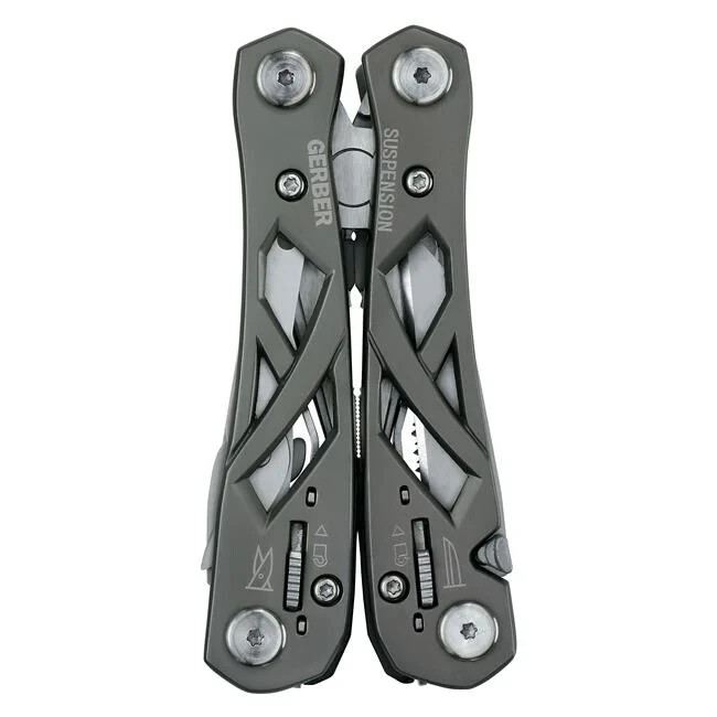 Gerber Gear 12-in-1 Suspension Multi-Tool + Sheath-Black Stainless Steel