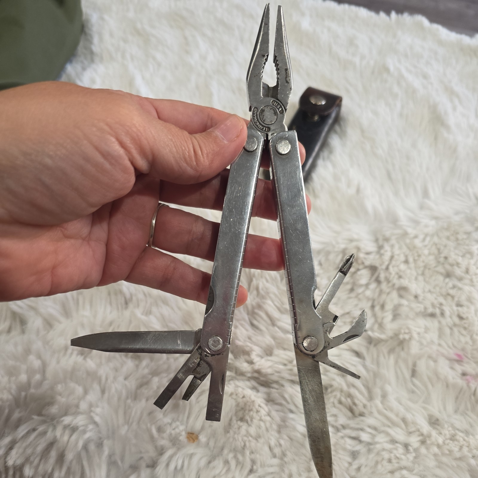Vtg Original Leatherman Multi Tool Portland OR Leather Sheath USA