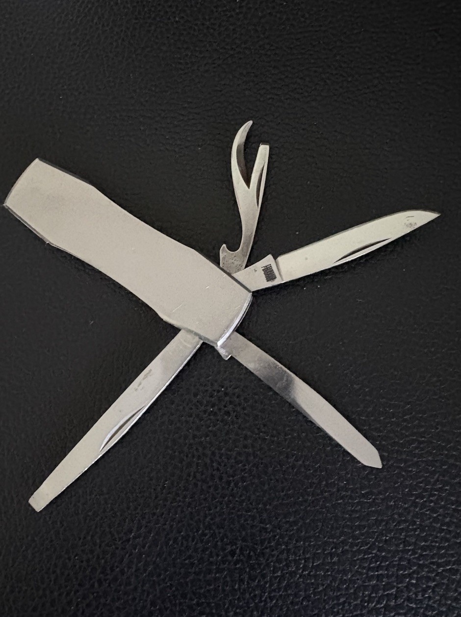 Stainless Steel 3.5 Closed Multi Tool Folding Knife 4 Tools