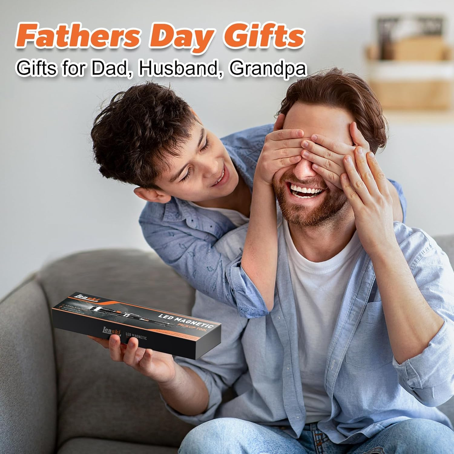 from Daughter, Flexible Magnetic Pickup Tool with LED, Mens Gifts for Fathers Da
