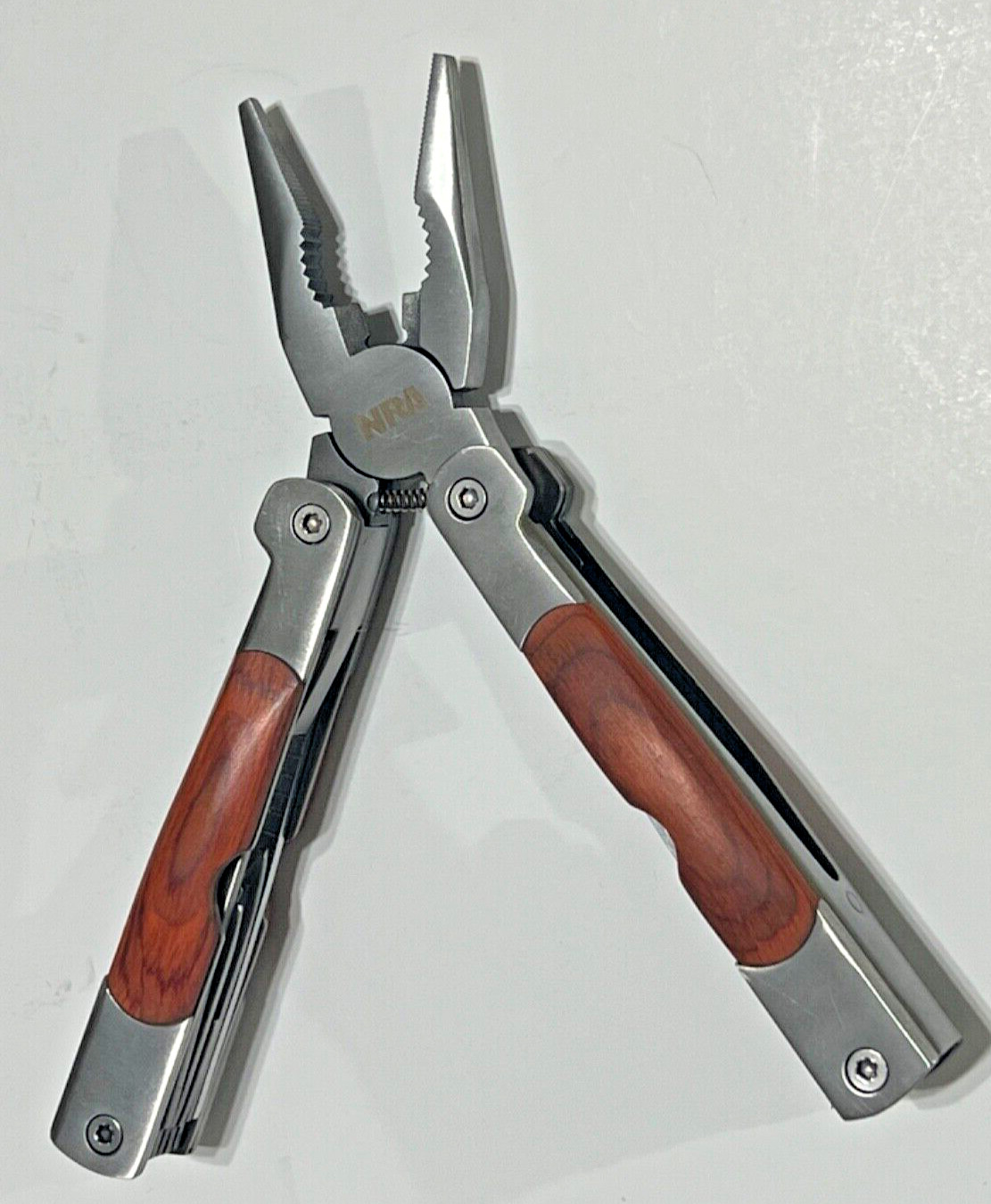 NRA Multi-Tool 4.5″ w/Case INCL Pliers, Knives, Can Opener, Ruler & More – NEW