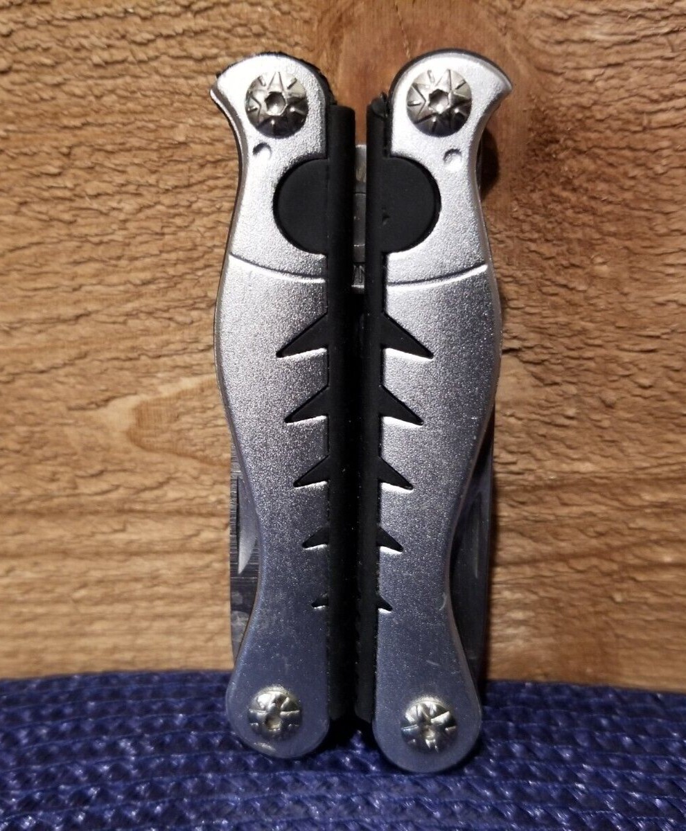9-in-1 Stainless Steel Multi-Tool Pliers Knife Phillips File Serrated Blade