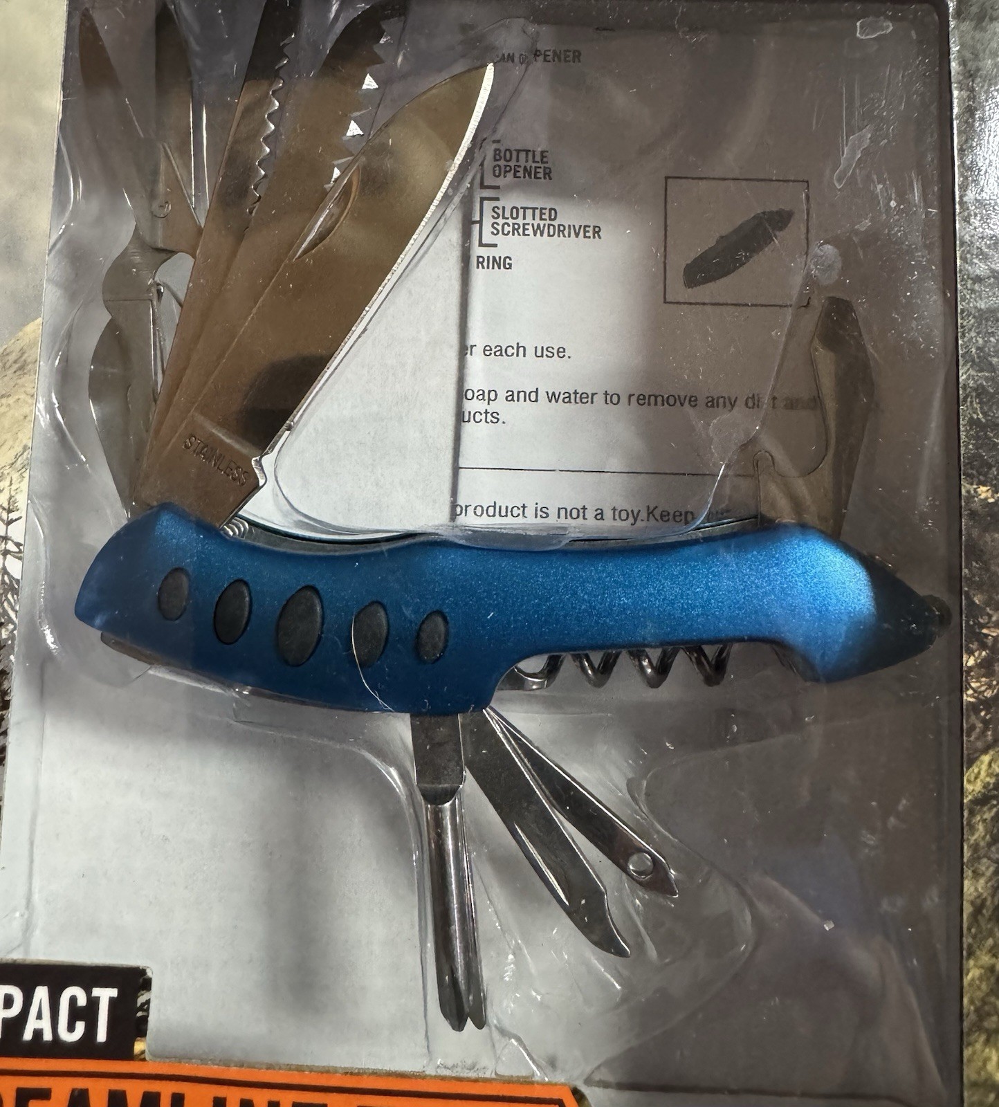 Outdoors By Totes 15 Functions in One Compact Streamline Tool NIP