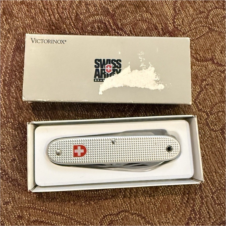 Victorinox Swiss Army Silver Multi-Tool Knife, Bottle Opener, Can Opener, Awl