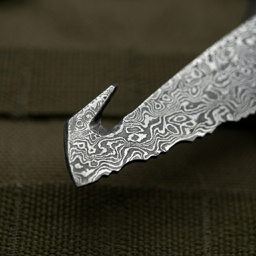 Custom VG10 Damascus (Serrated)Blade for LEATHERMAN SURGE – CNC, 60HRC