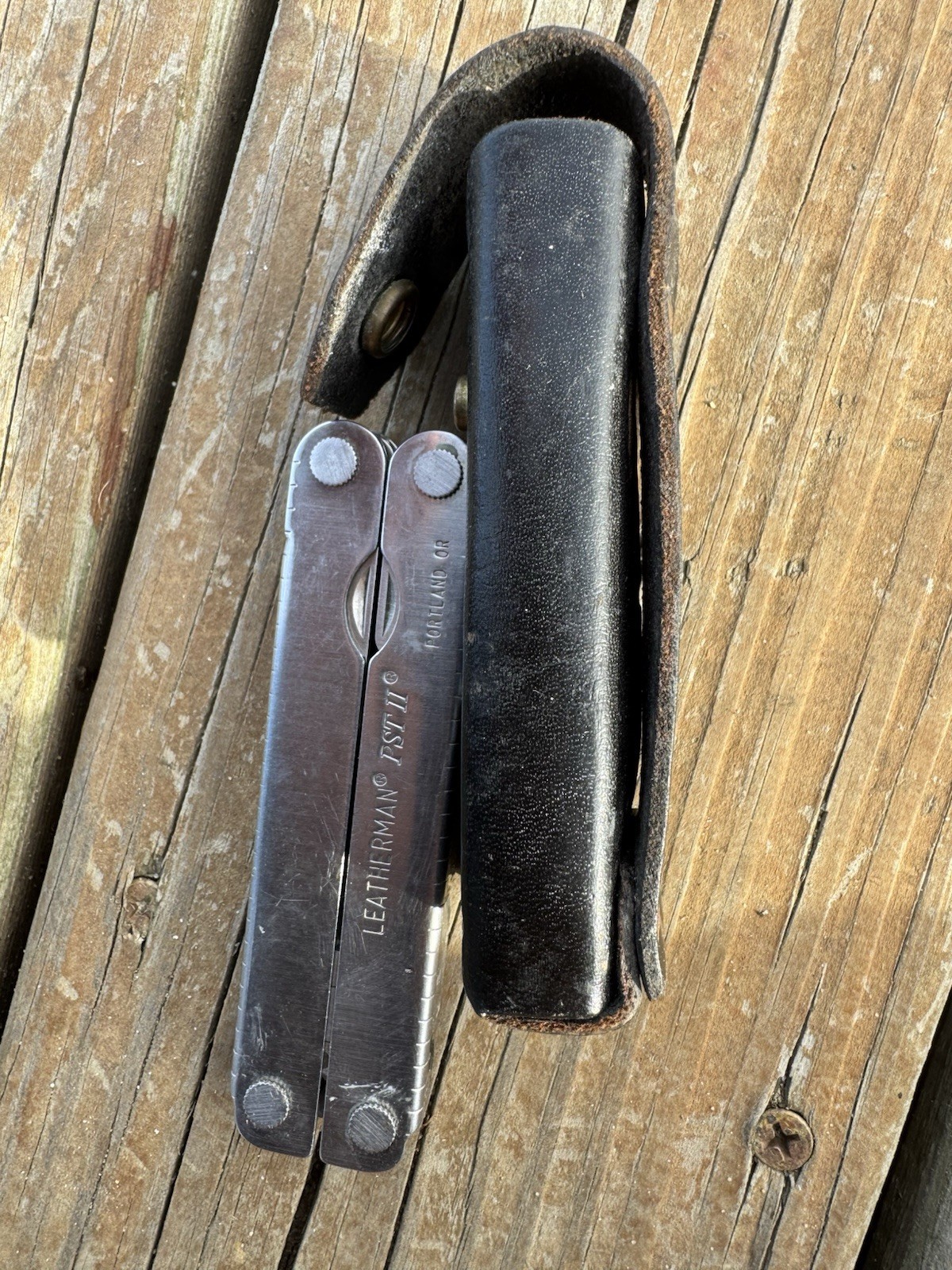 Vintage Letherman Multi Tool With Leather Sheath Portland 03/04 Engraved