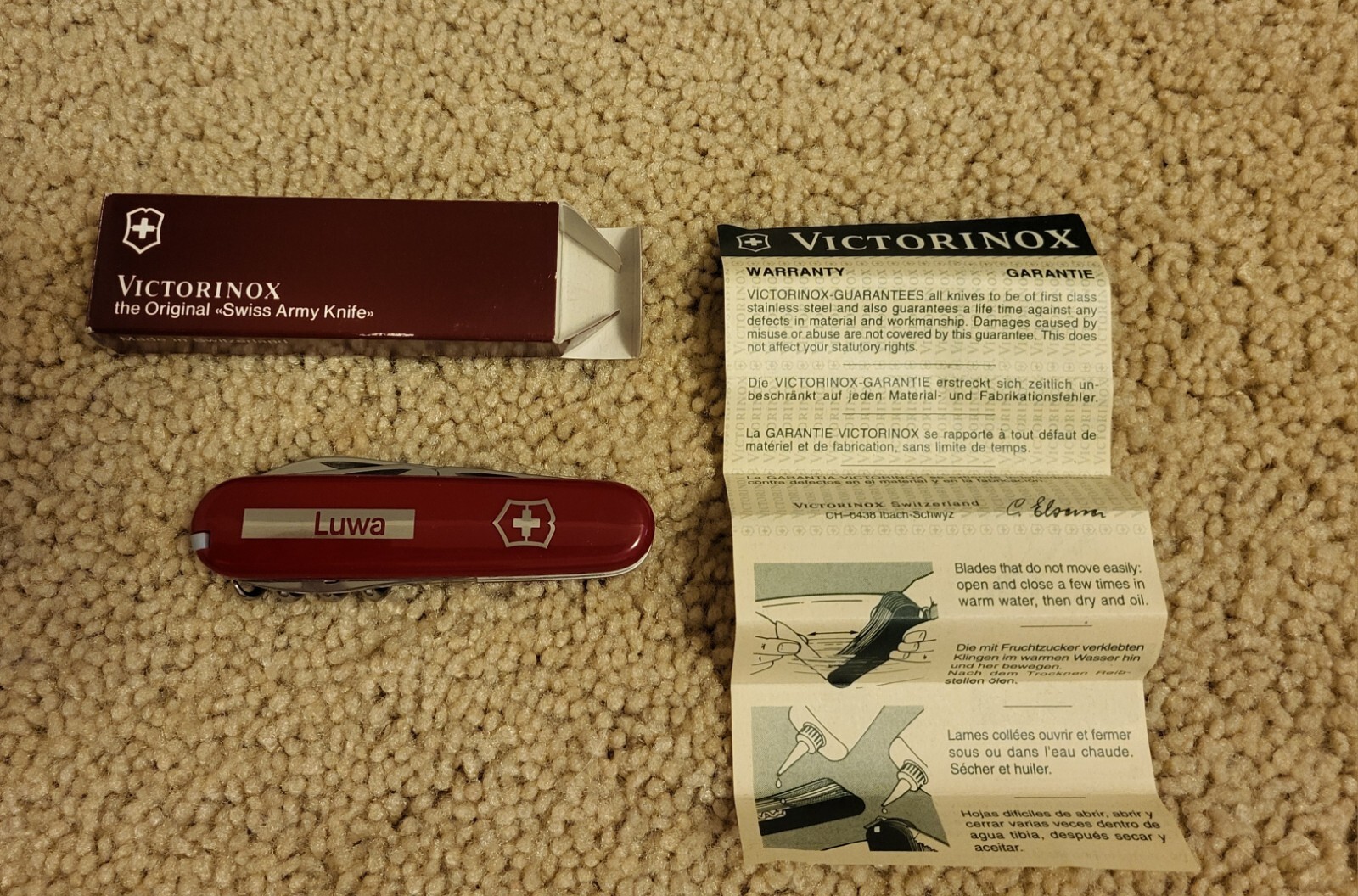 Victorinox Original Swiss Army Knife Luwa Branded New in Box 0.3602 Tourist Red