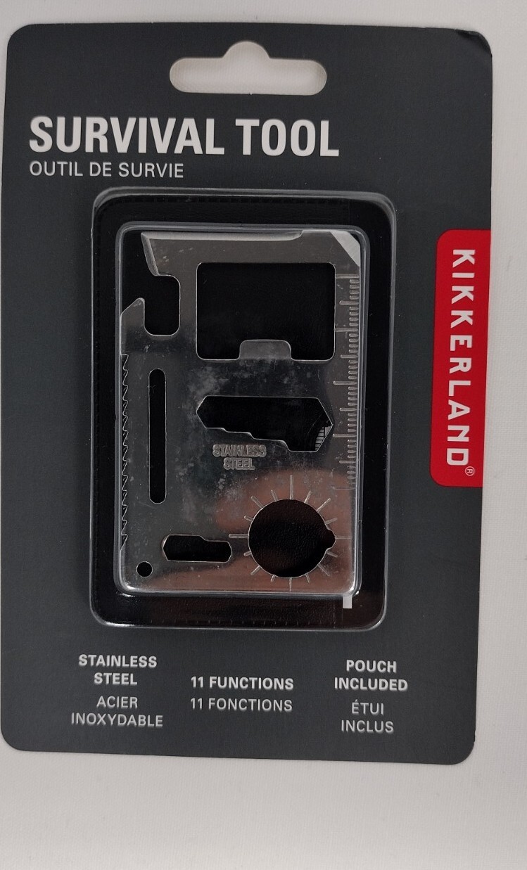 New Kikkerland Pocket Survival Tool 11 Functions Storage Pouch Included