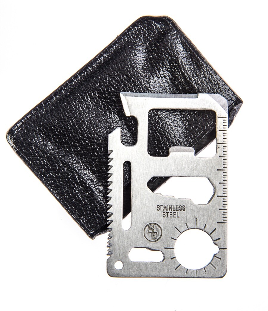 11-IN-1 Multi Function Survival Pocket Card Tool Outdoor Camping Emergency Gear
