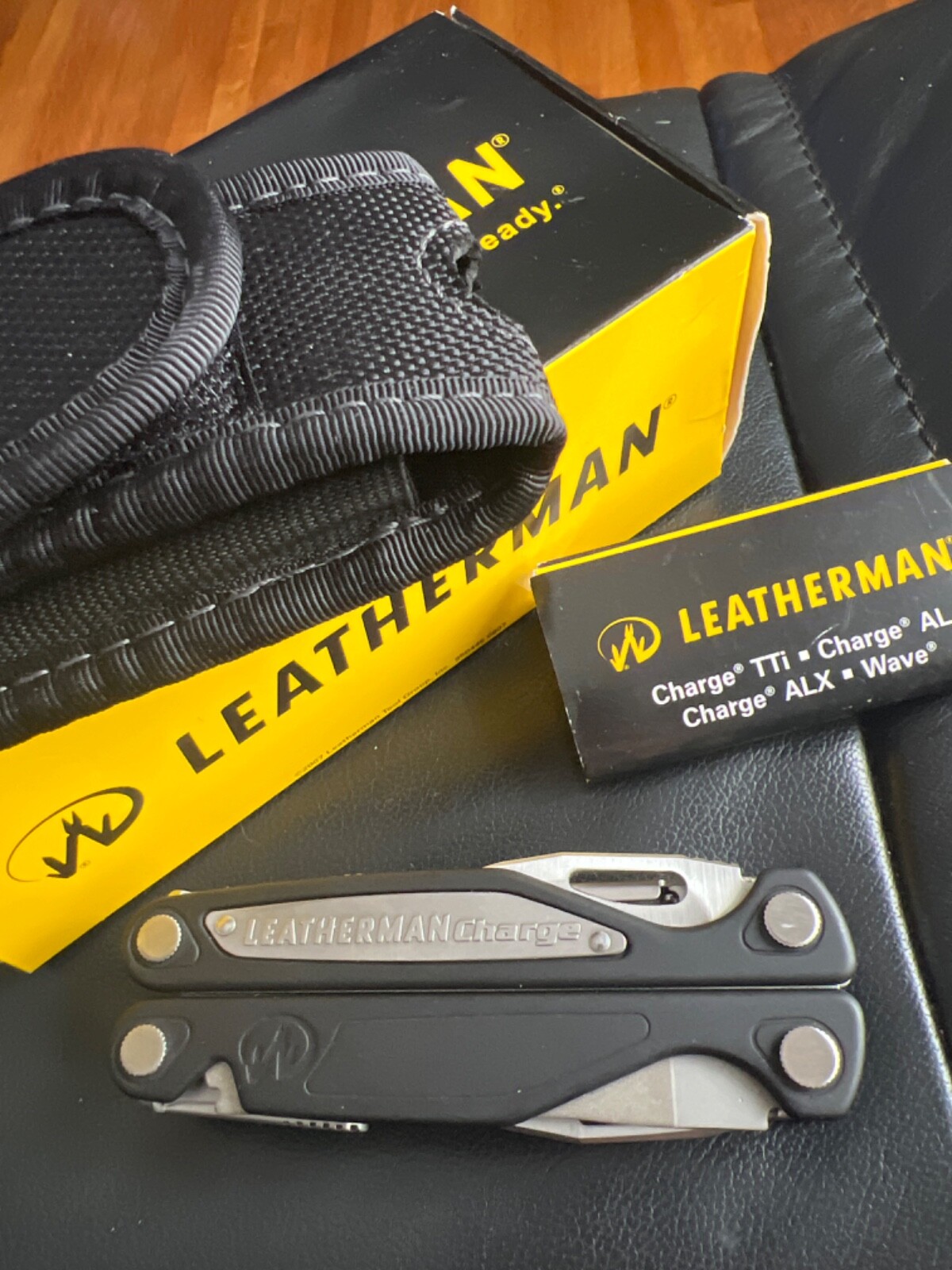 NOS Leatherman Charge ALX 1st Generation New W Box, Papers, Sheath, Extra Bits