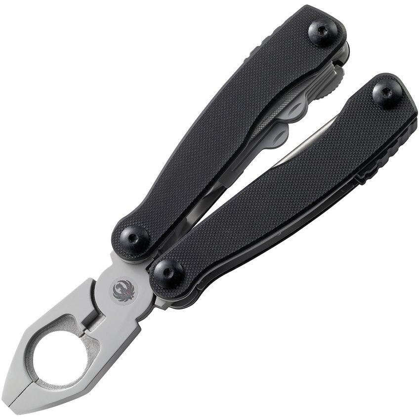 RUGER Multi Tool 1911 Ten Stainless Steel Tools Black G10 Handles Belt Sheath