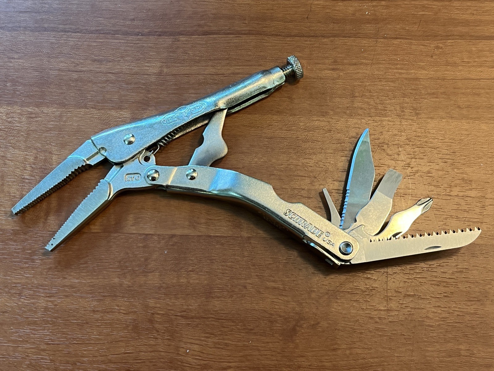 Vintage – New – Schrade Tough Vise Grip Multi Tool Pliers ST6 – USA Made