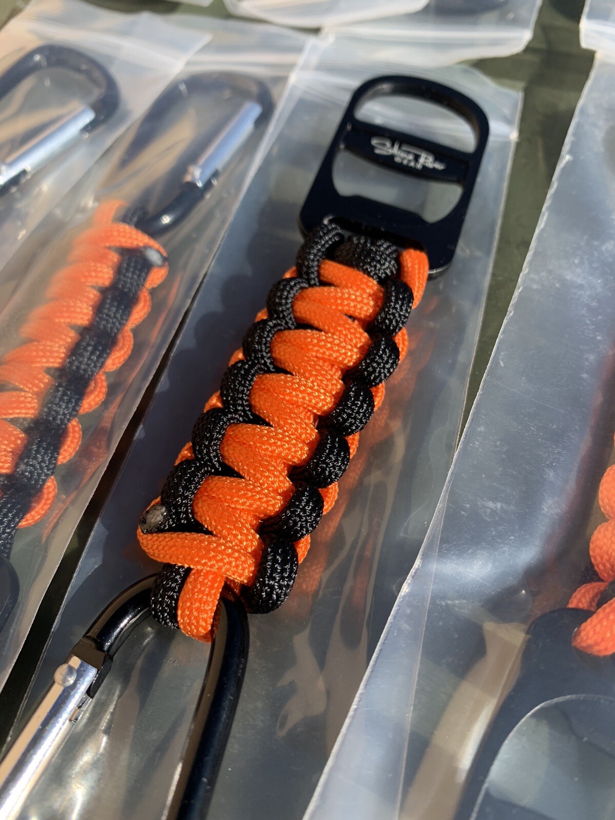 Lot 10 NEW Stone River Gear Paracord Keychain With Bottle Opener & Carabiner