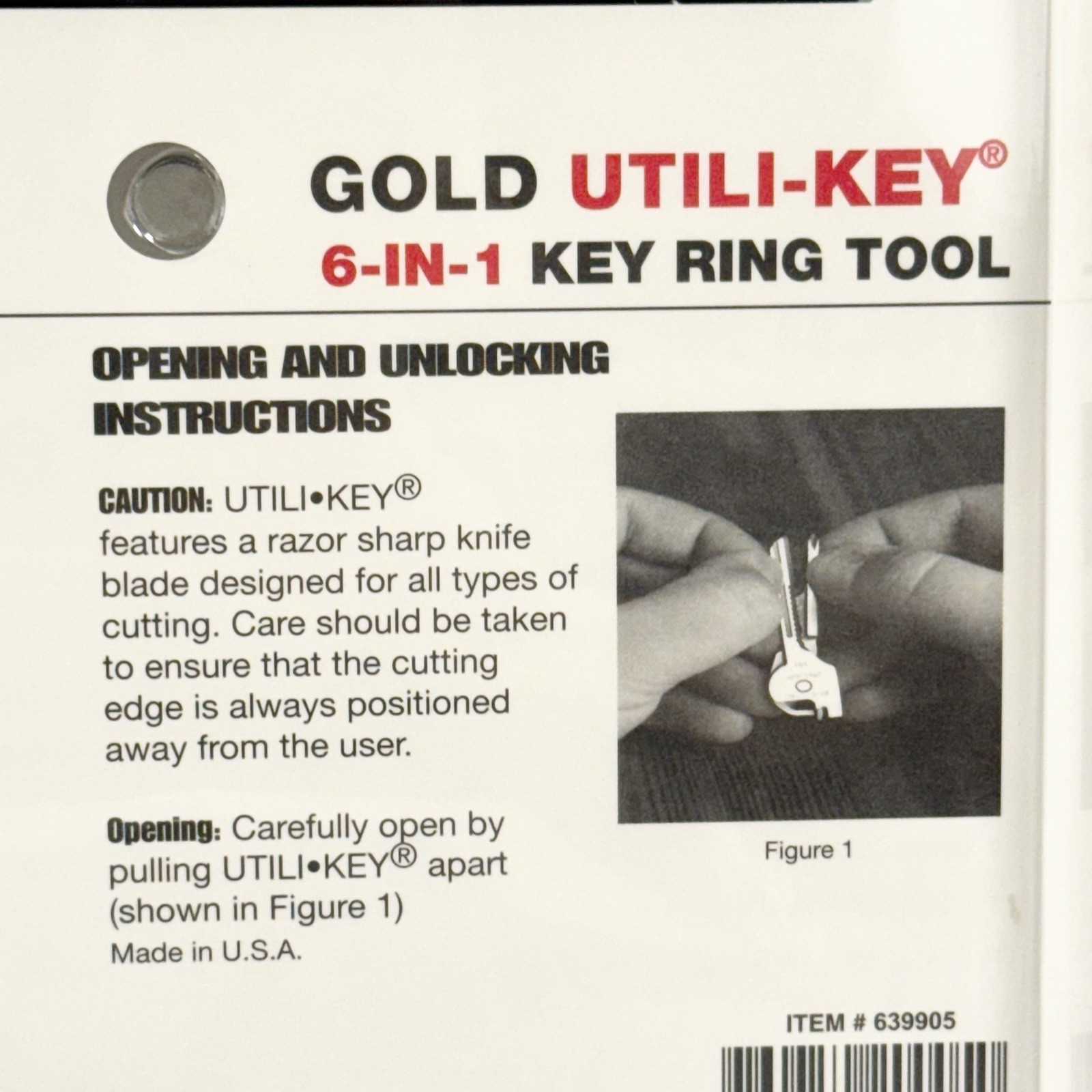 SWISS+TECH Gold Tone Micro-Plus & Utili-Key Ring Multi Tool Set New Sealed NOS