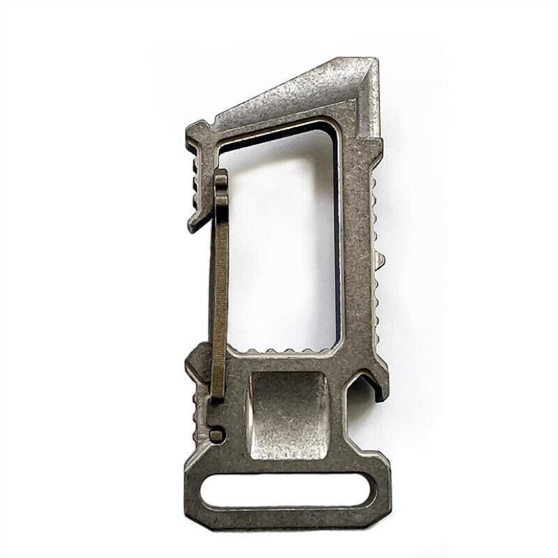 EDC Outdoor Camping Multi Tool TC4 Titanium Alloy Keychain Carabiner Crowbar NEW