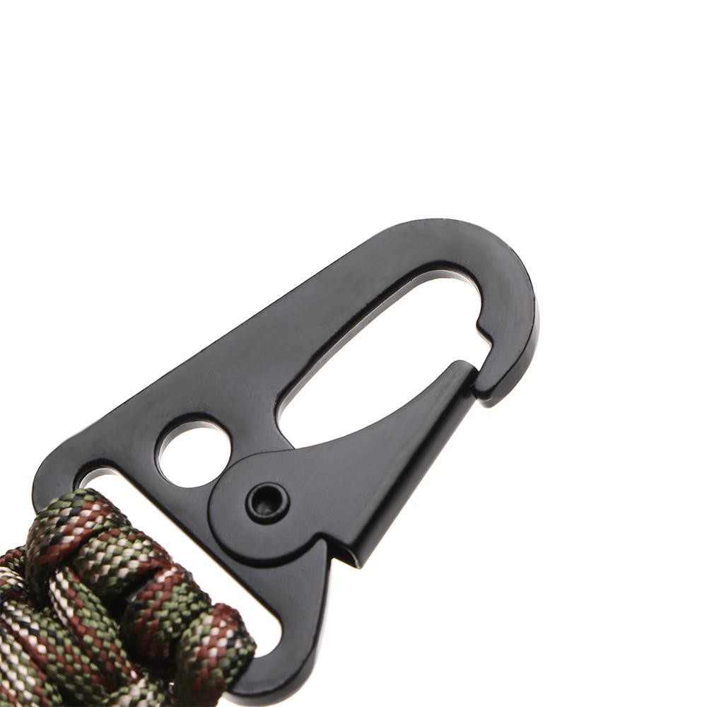 Outdoor Paracord Keychain Carabiner Survival Clip Camping Bottle Opener Tool