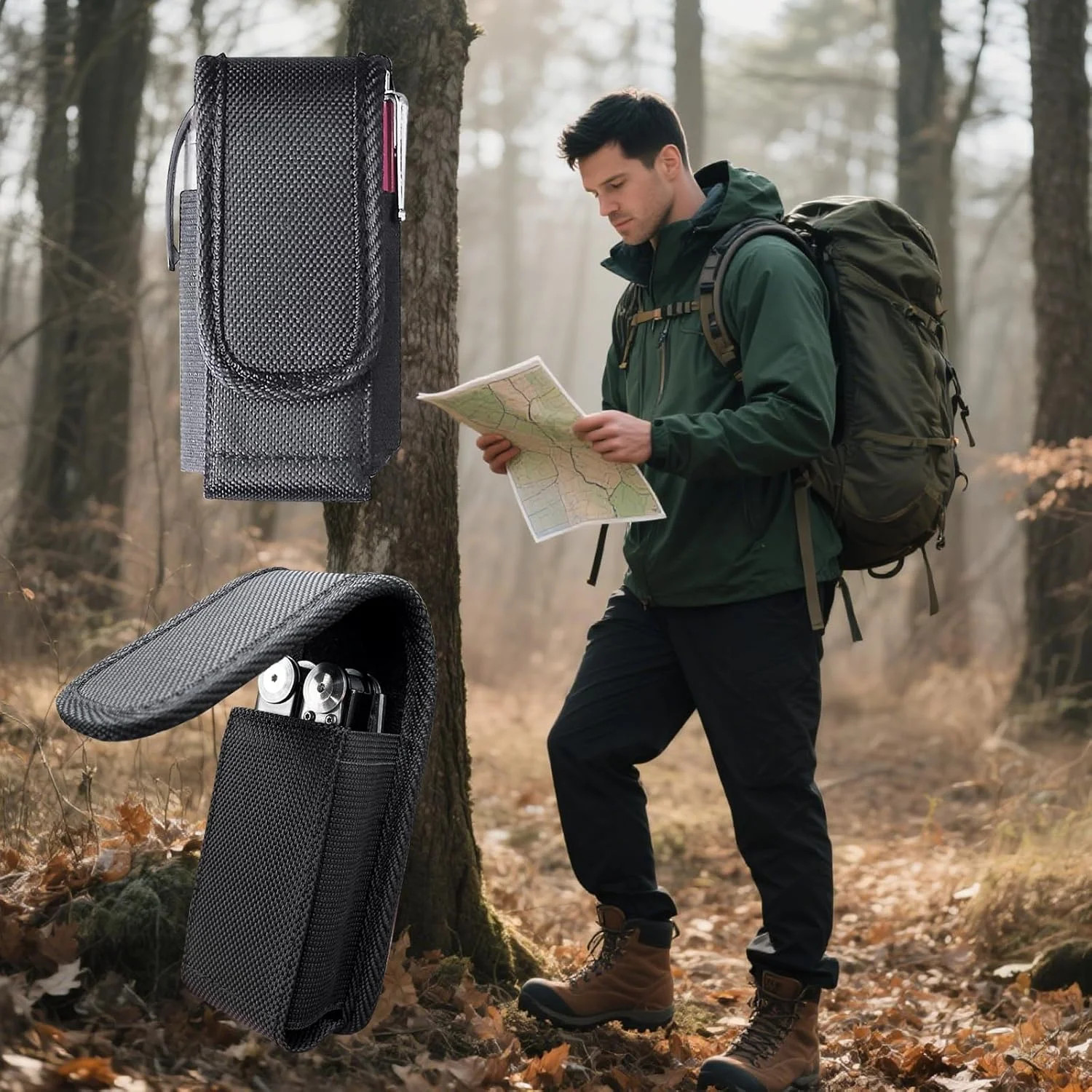 Multitool Sheath, EDC Belt Pouch Organizer for Men,Tool Sheath Compatible with L