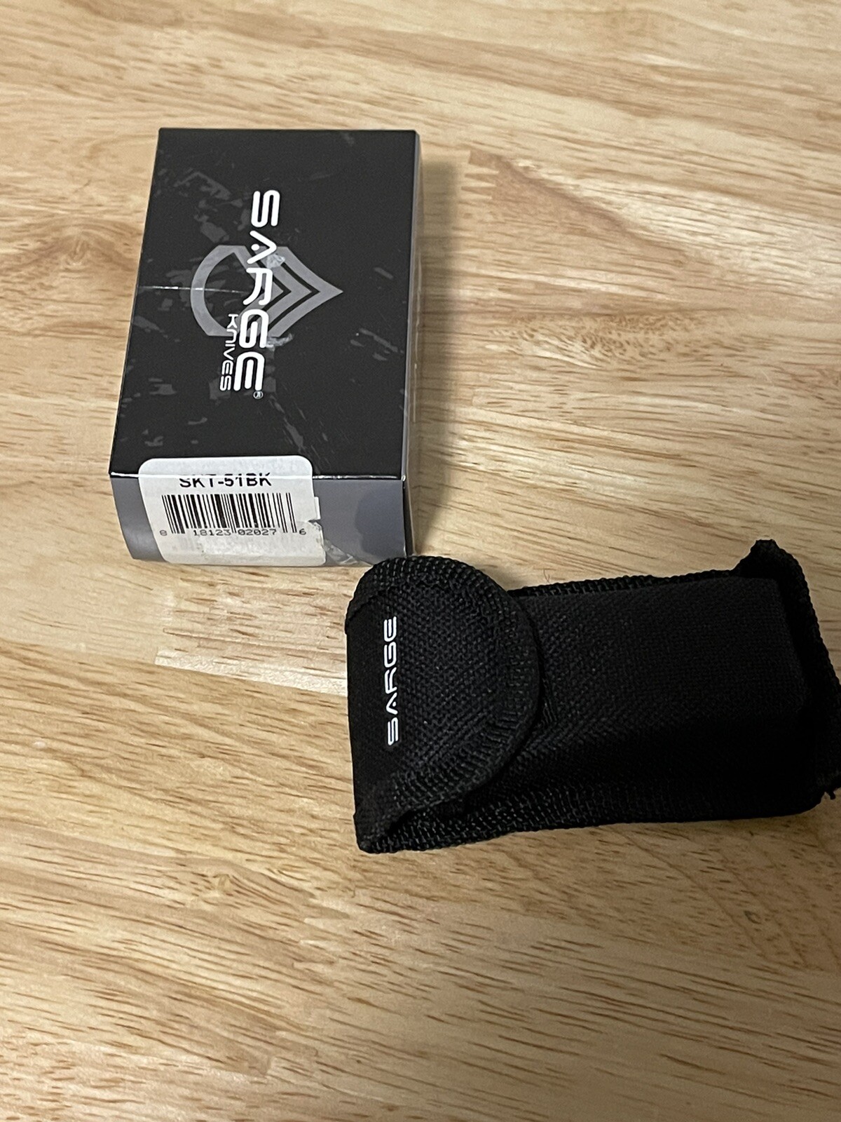 Sarge Mini 10 In 1 Black Zytel Stainless Steel Multi Tool Company Logo