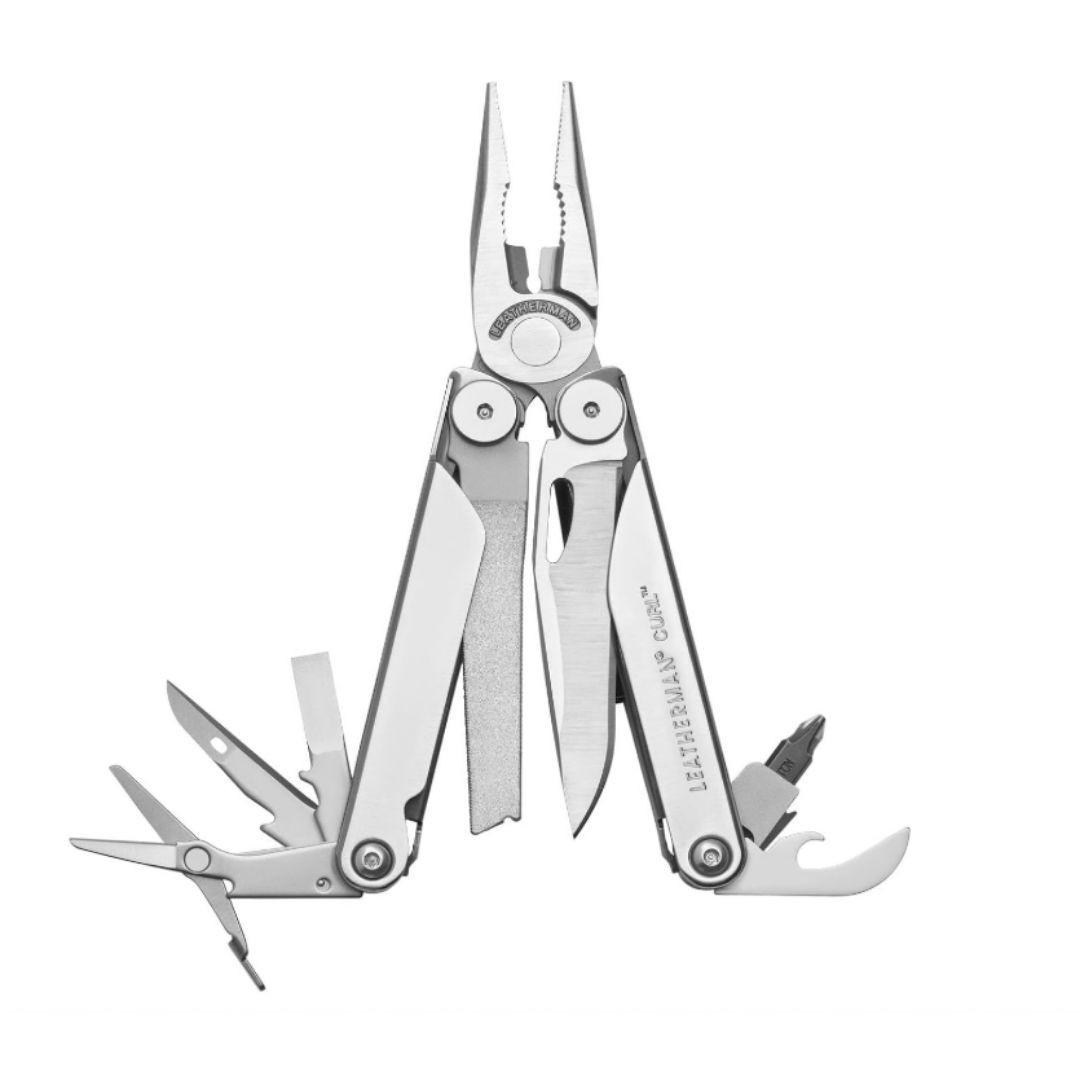 LEATHERMAN, Curl Multitool, Stainless Steel Everyday Tool, with Nylon Sheath