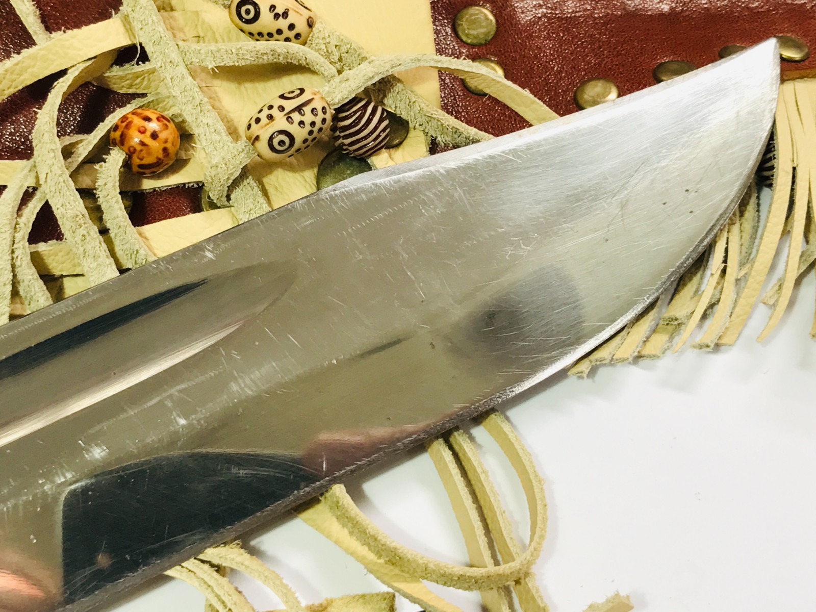 VINTAGE Rehwappen XXXL BOWIE KNIFE STAG HORNE SOLINGEN GERMANY USED