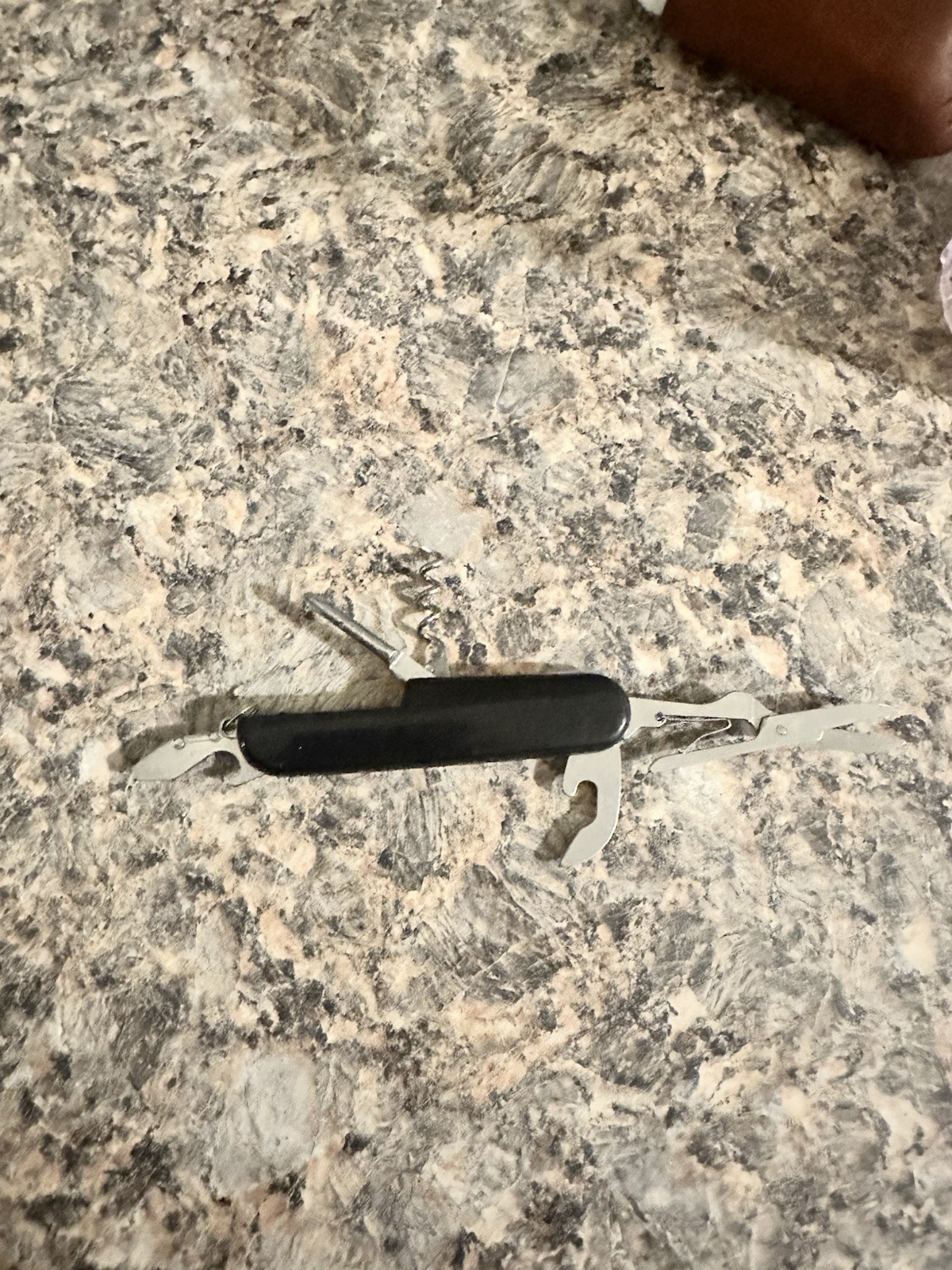 American Flag Multitool Keychain Black Pocket Tool USA Classic Vintage Outdoor