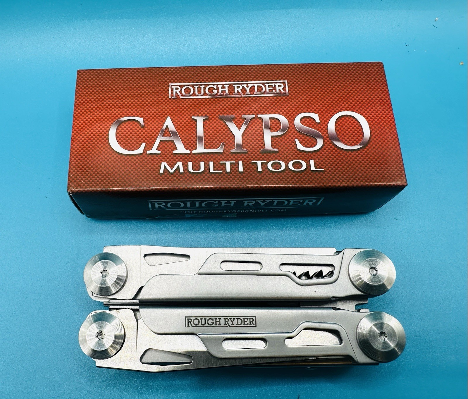 Rough Ryder 2515 Calypso Multi-tool D2 KNIFE BLADE Stainless Steel Handle NICE!