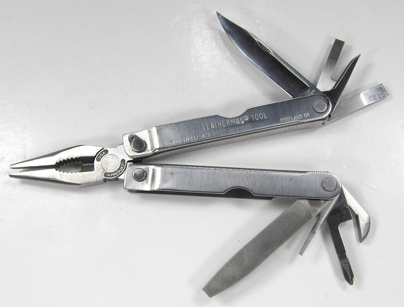 Vtg Leatherman PST Multi-Tool Portland OR TM 1325473 w/ Leather Sheath No Date