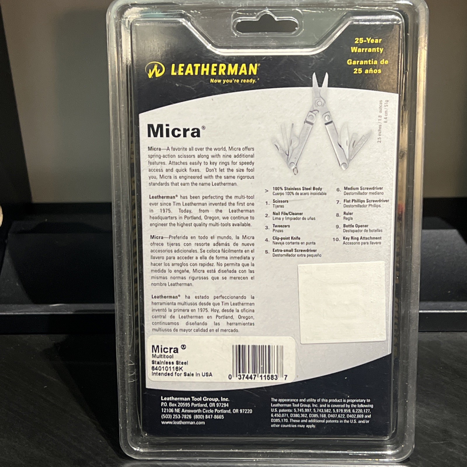 MICRA LEATHERMAN MULTI TOOL KNIFE NEW IN PACKAGE POCKET KEY CHAIN 2006 NOS