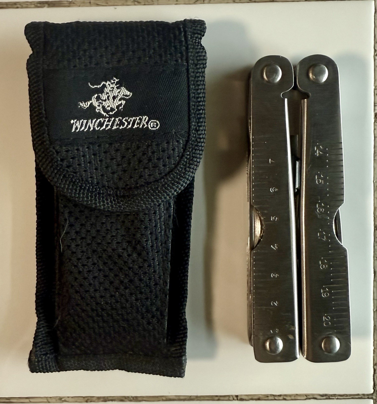 WINCHESTER MULTI-TOOL (Stainless Steel & Cloth Case) 10 In 1 Tools-Rugged Built