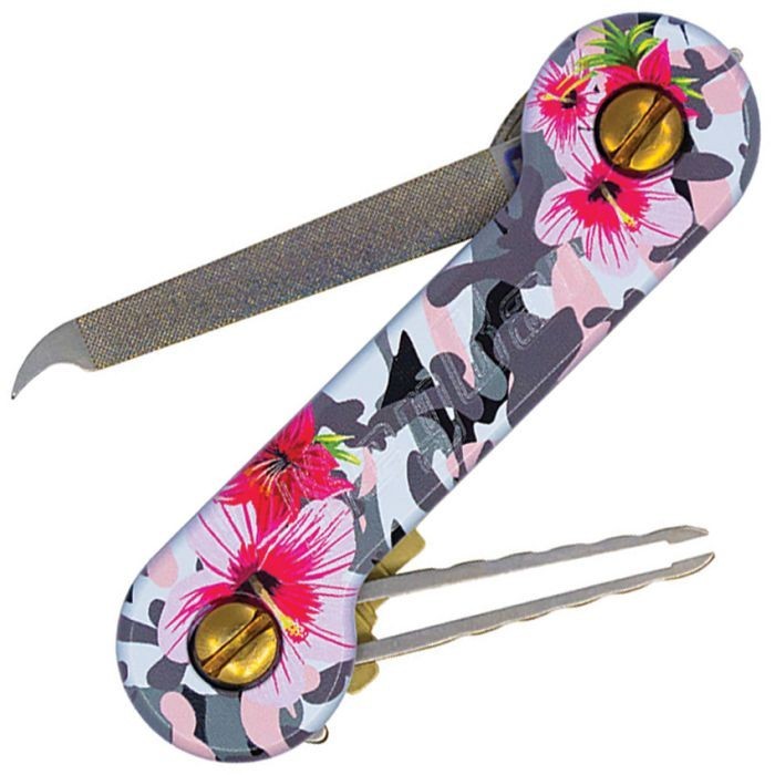 KeyBar Pink Camo Multi Tool Aluminum Construction Holds – AKB-UV-PINK-CAMO-BP