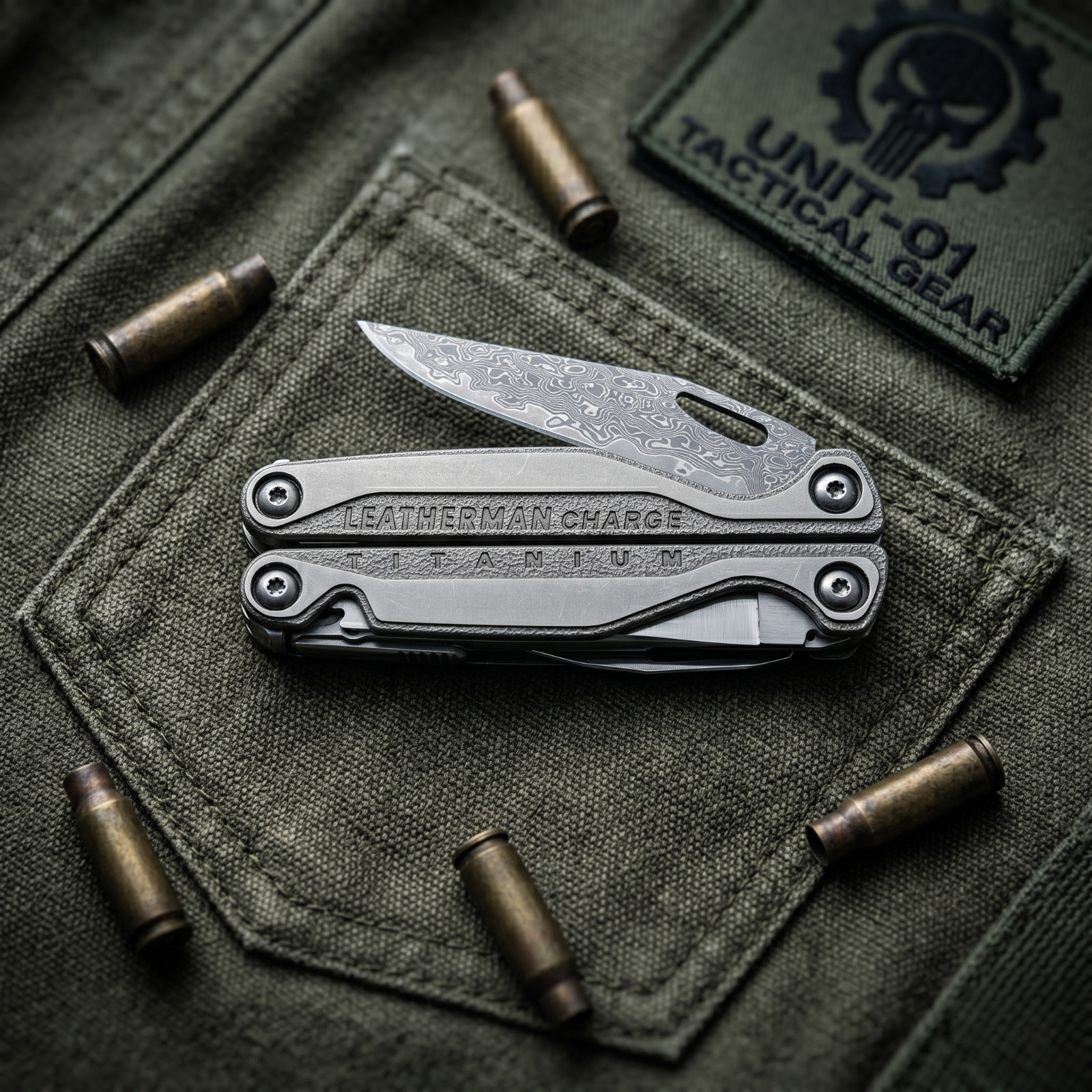 VG10 Damascus Replacement Blade for Leatherman Charge TTi / Wave / Signal