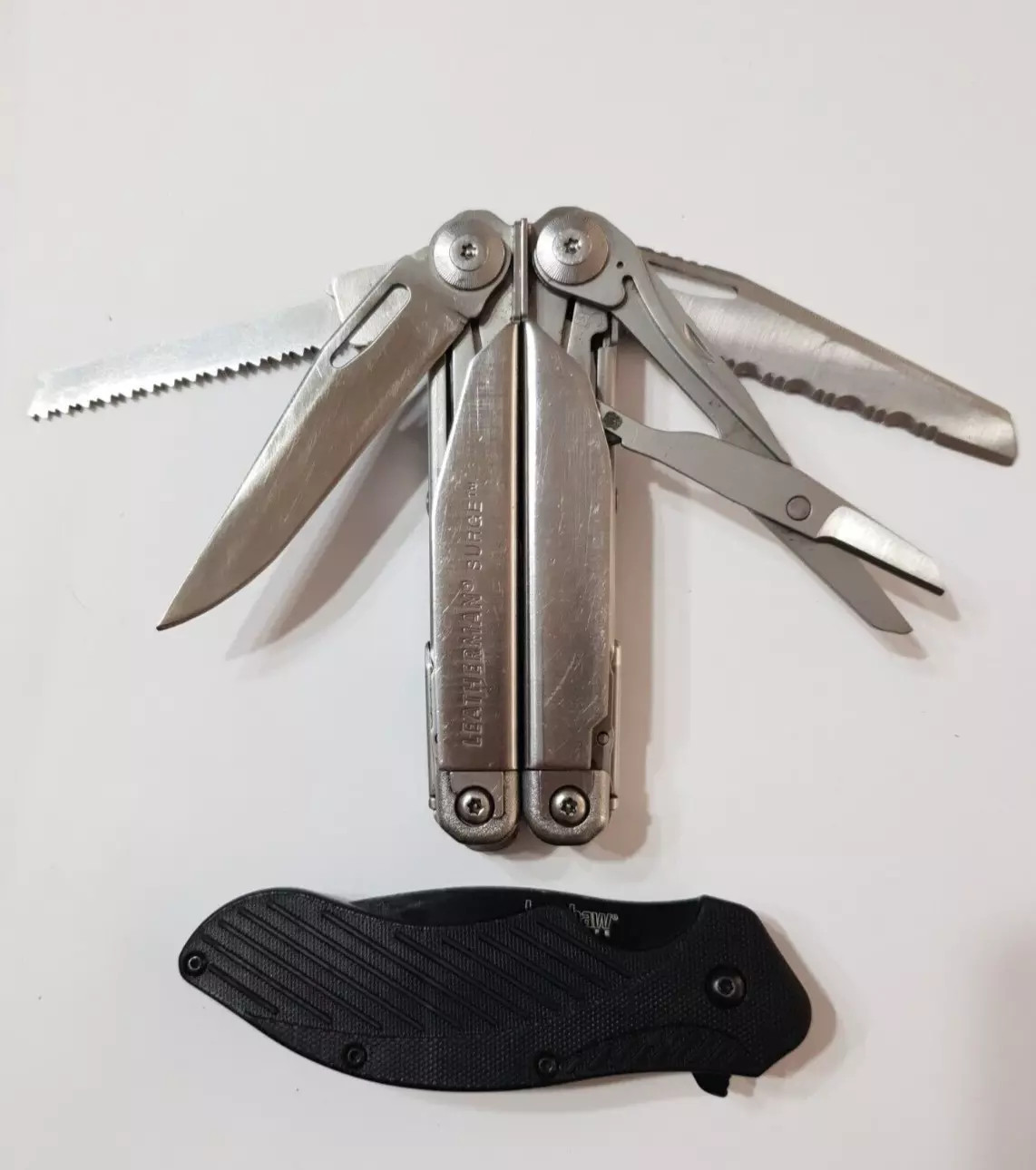 🔥 Leatherman Surge Multi Tool Large Scissors Heavy Duty + Kershaw Folding Set