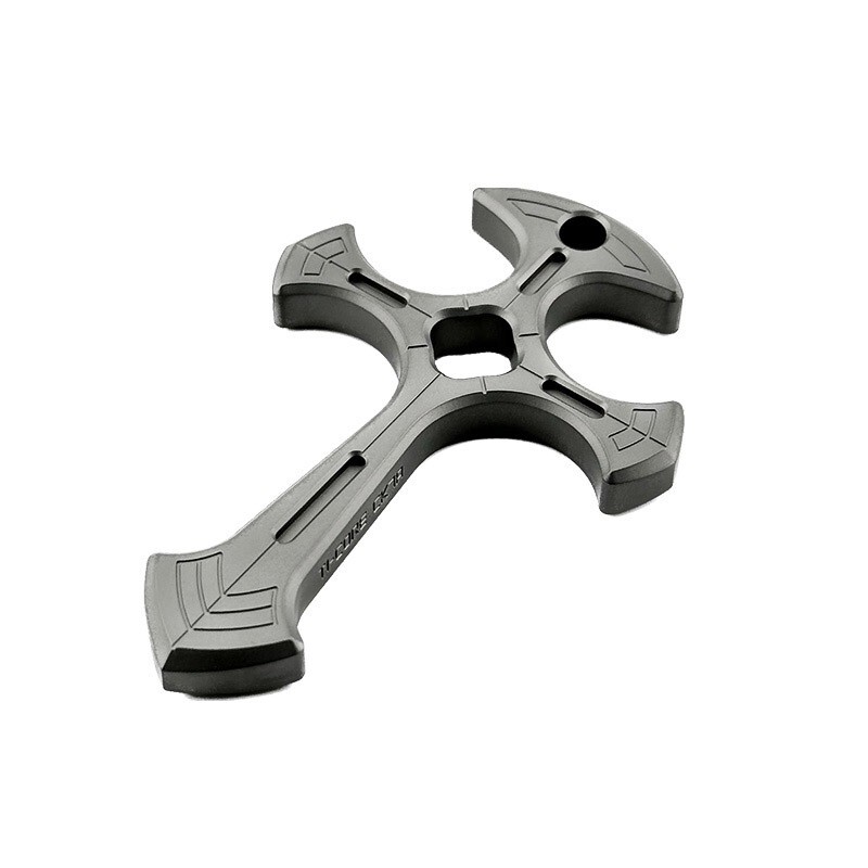 TC21 Titanium Alloy CNC Cross Necklace Pendant Bead Keychain Outdoor EDC Tools