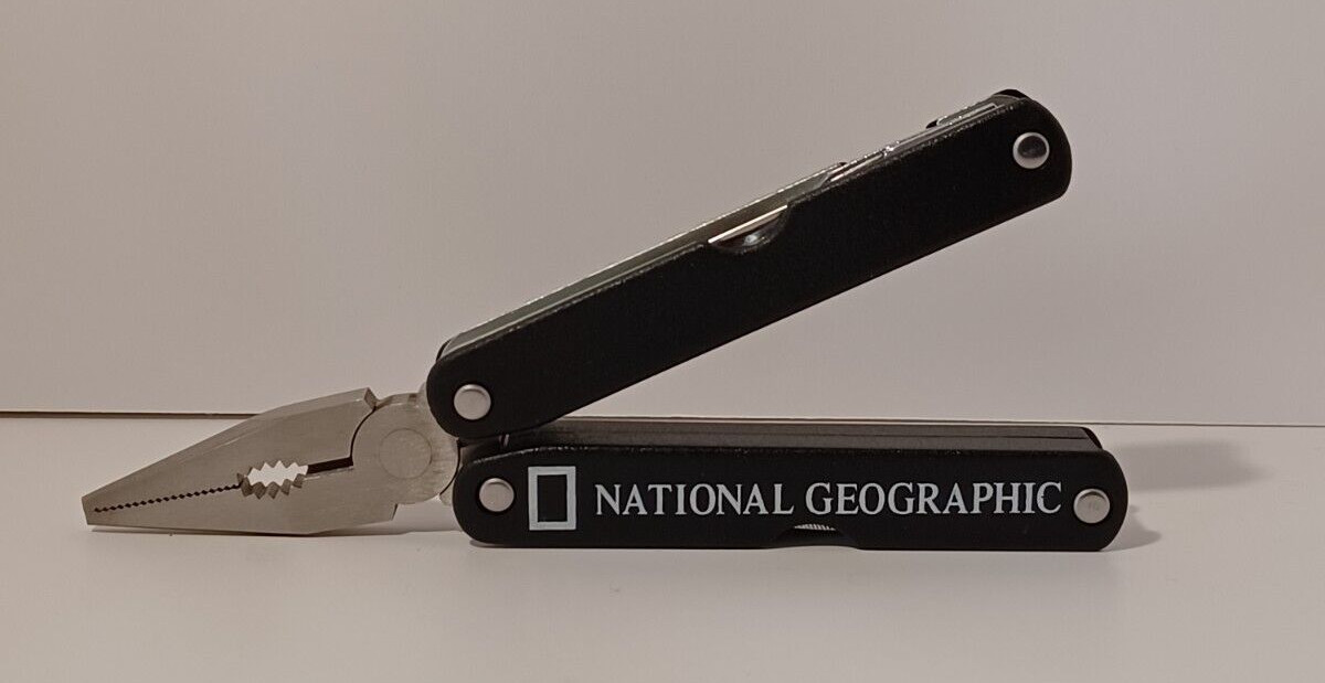 Stainless Steel 9-in-1 Multi Tool National Geographic Gift Promo Item with Case