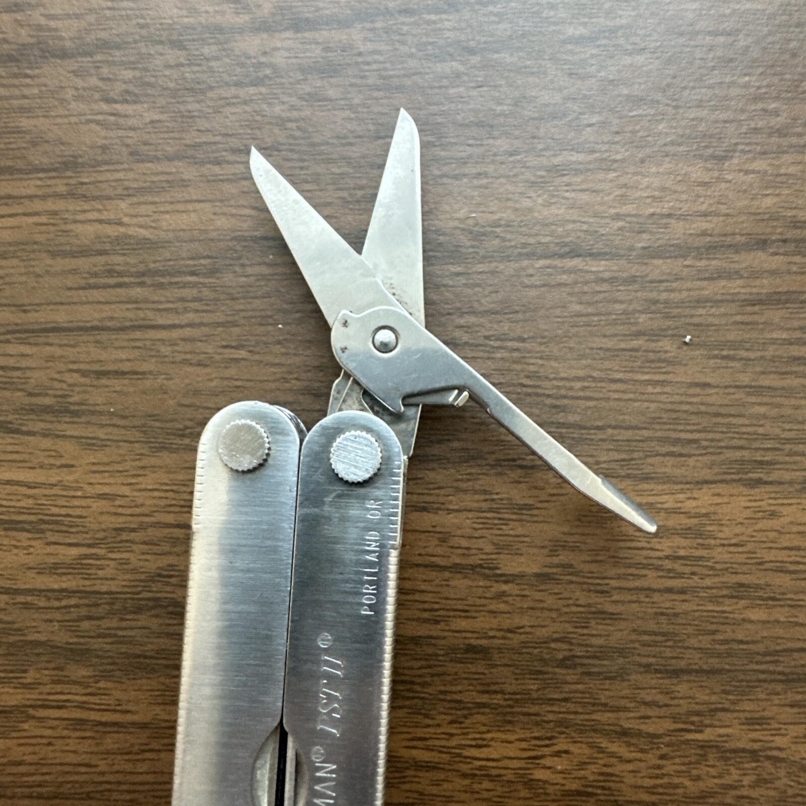 2002 “Siemens” Leatherman PST II Leather Sheath, Scissors, fish hook file, combo