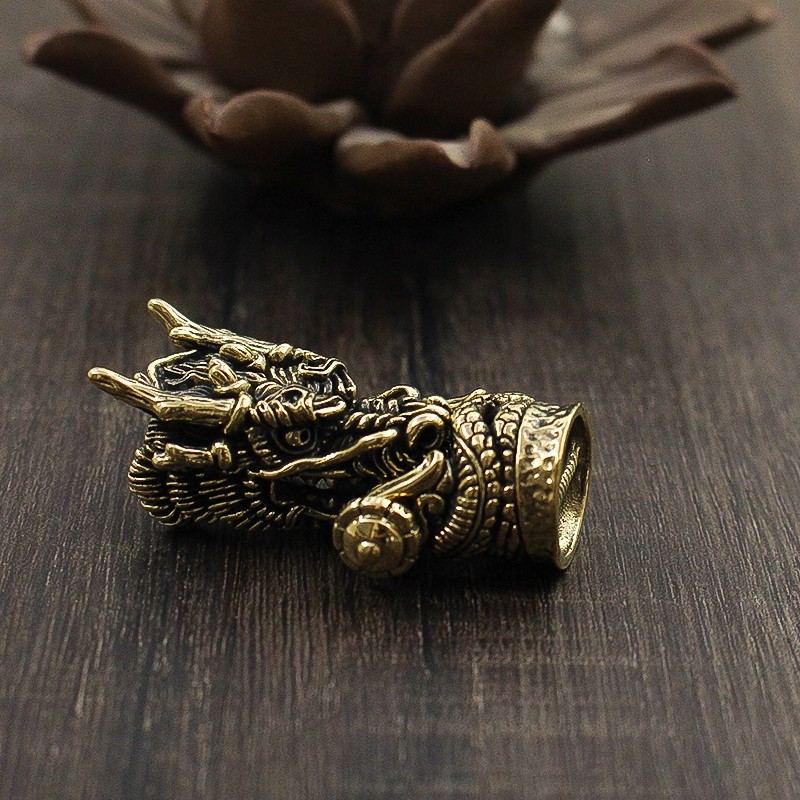 Dragon head bracelet buckle joint snake DIY accessories woven pure brass silver