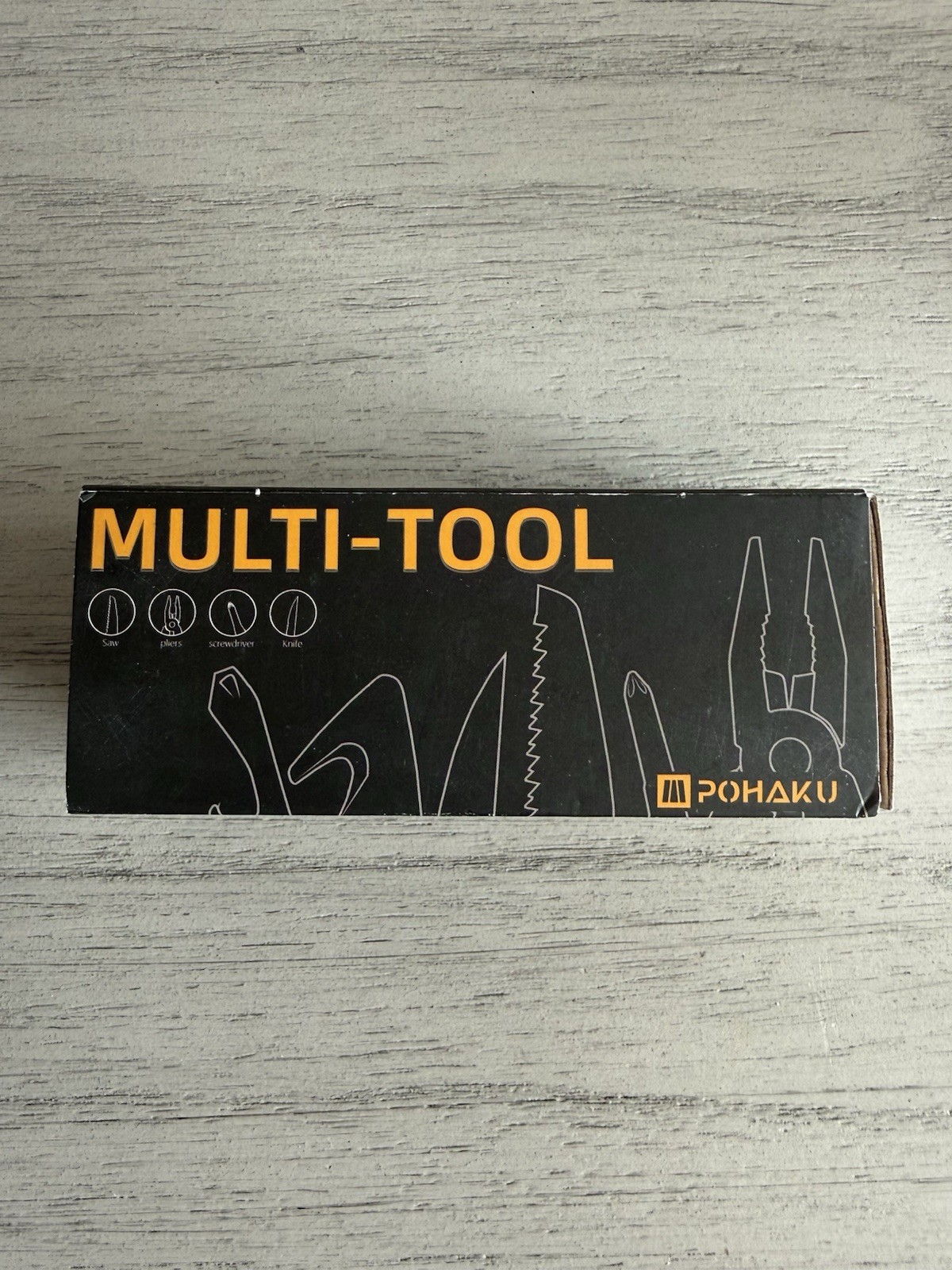 Pohaku Multitool Knife, 13 in 1 Pocket Multitool w/ Large 3″ Locking Blade- NIB