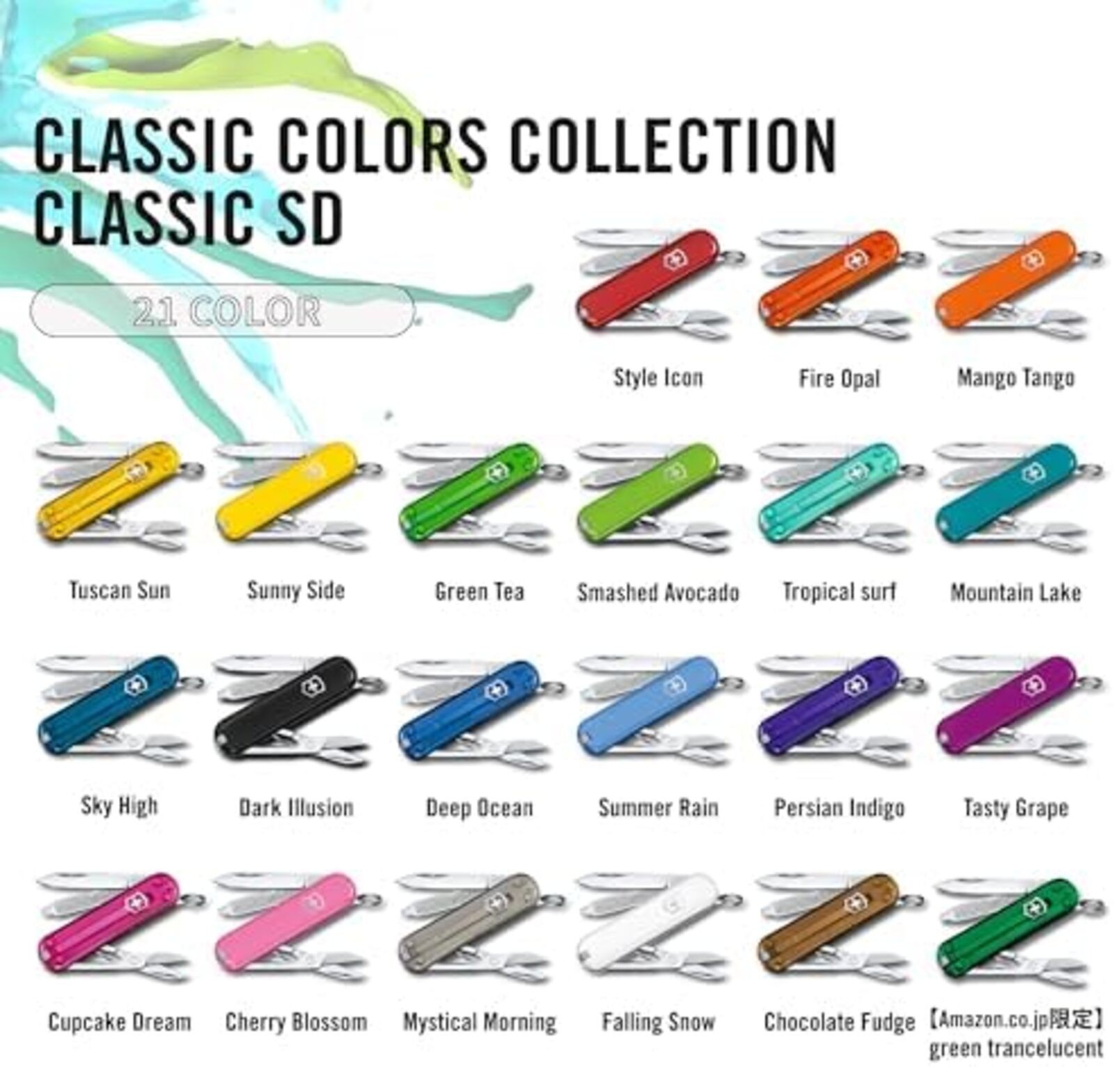 [Amazon.co.jp Limited Color] VICTORINOX Classic SD Classic Colors Army Knife