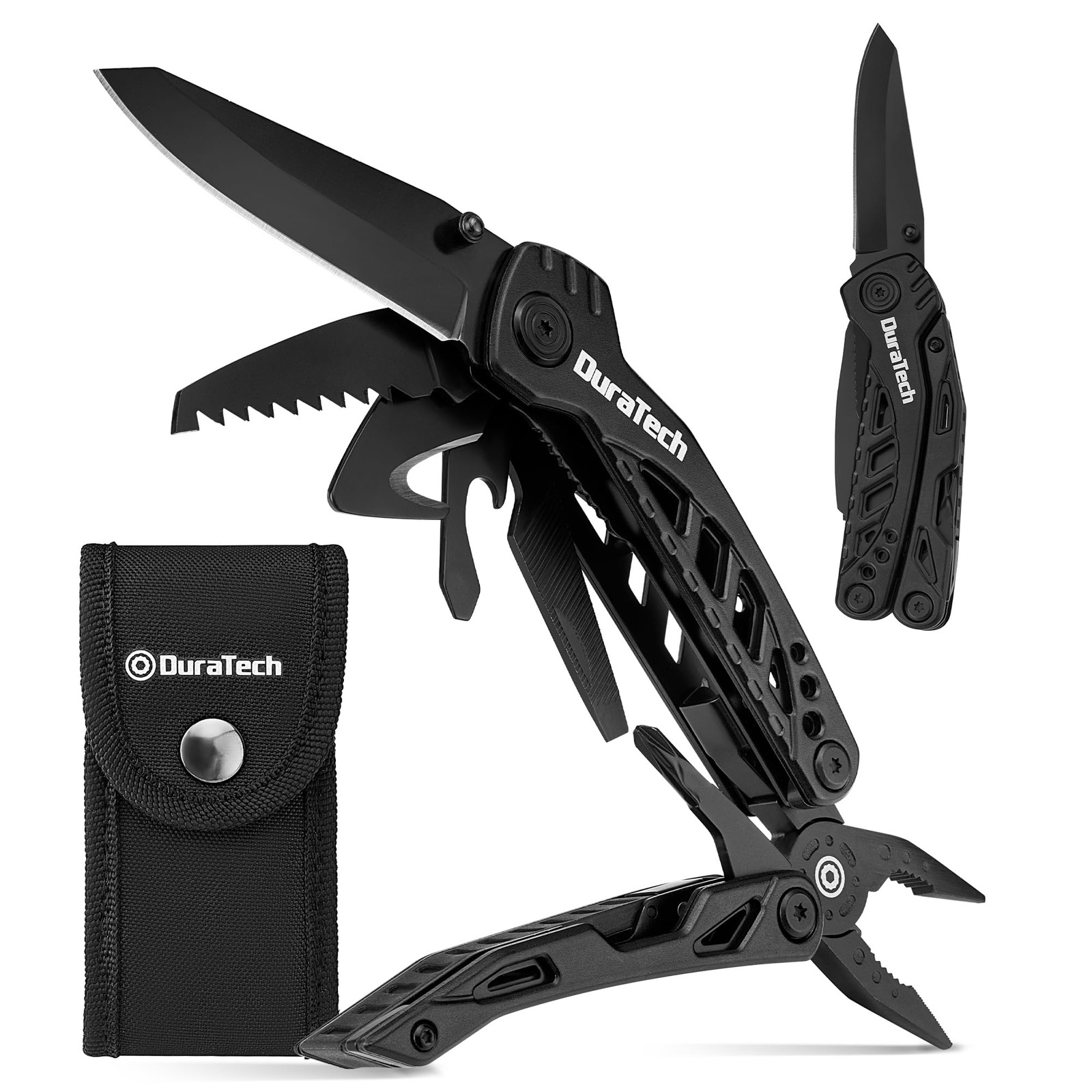 Multitool Knife, 13 in 1 Pocket Multitool, Multi Tool with 3″ Large Blade, Safe